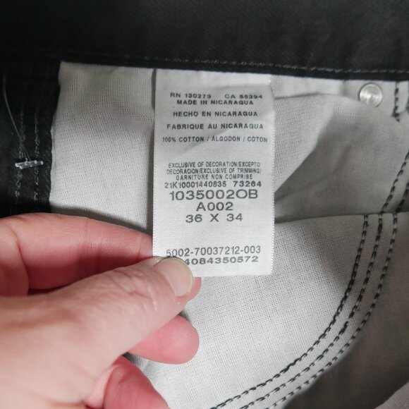 Wrangler Durable Rugged Wear Outdoor Relaxed Fit Jean Men's Size 36x34 Black NEW - Picture 7 of 8